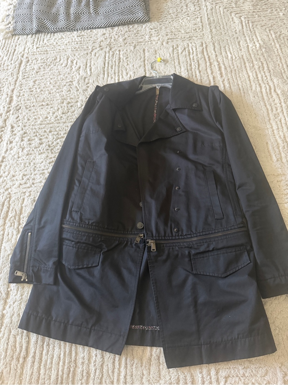 Cop.Copine Men's Black Trench Coat